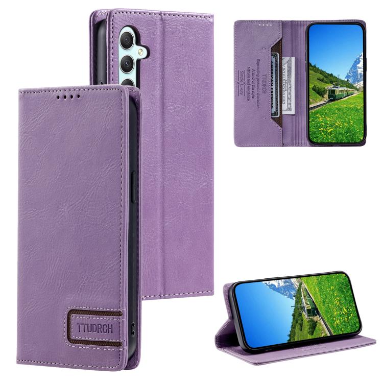 TTUDRCH RFID Retro Texture Magnetic Leather Phone Case, Compatible with Samsung Galaxy A17 5G