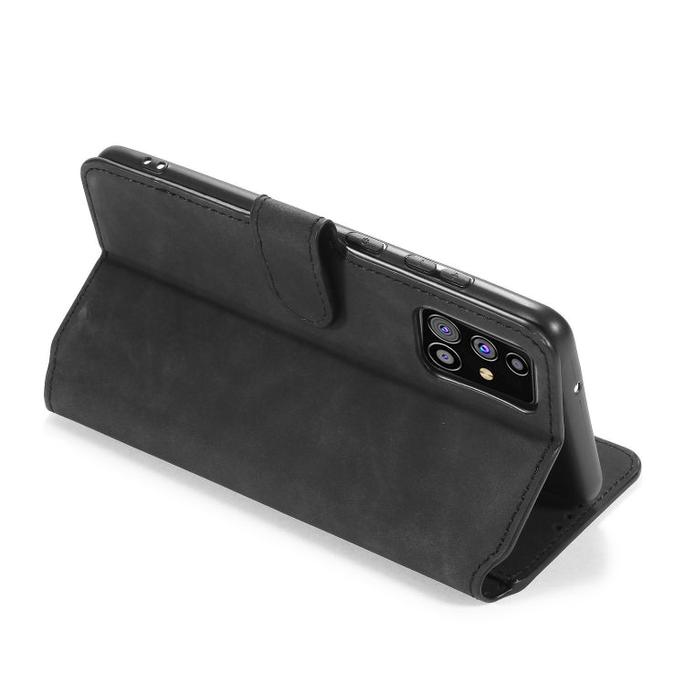 DG.MING Retro Oil Side Horizontal Flip Case with Holder & Card Slots & Wallet, Compatible with Samsung Galaxy M31s