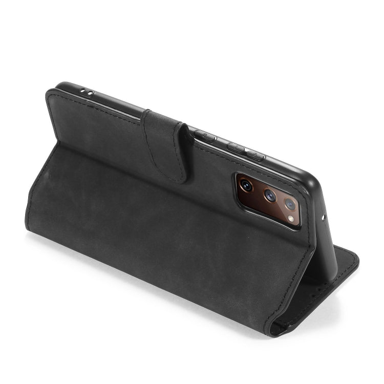 DG.MING Retro Oil Side Horizontal Flip Case with Holder & Card Slots & Wallet, Compatible with Samsung Galaxy S20 FE