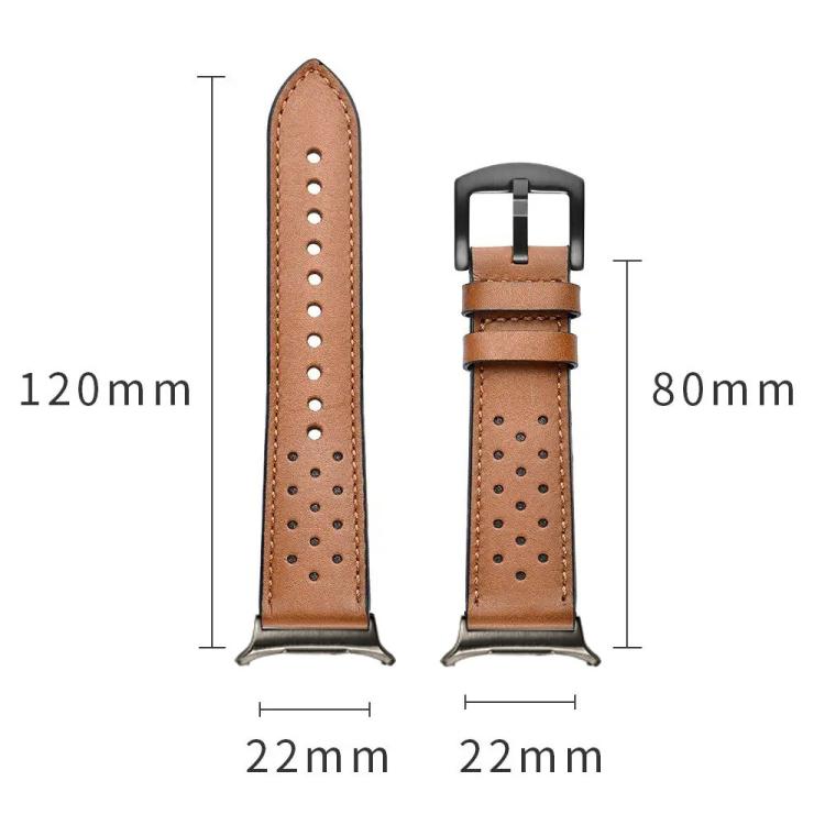 Hole Retro Leather Watch Band, Compatible with Samsung Galaxy Watch Ultra 47mm / Ultra 2025