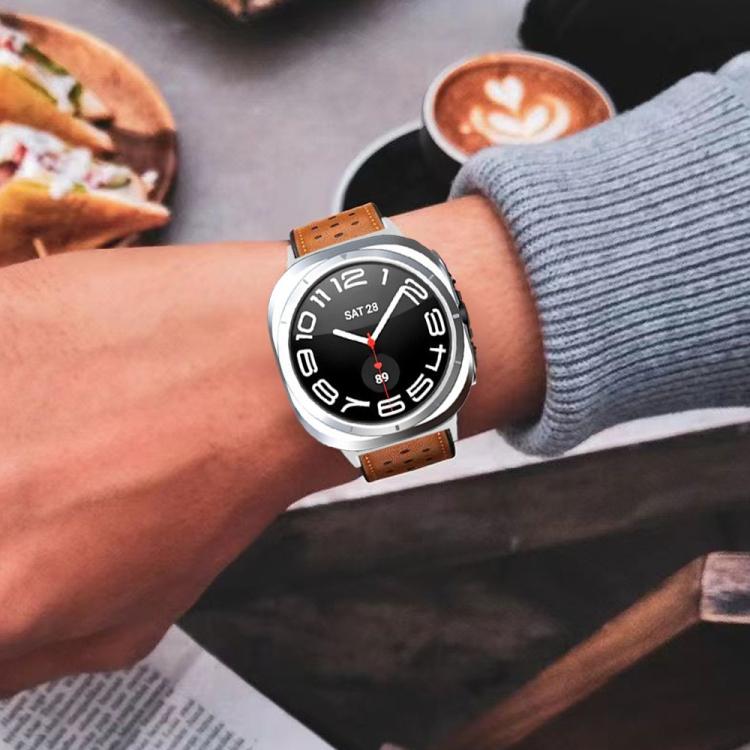Hole Retro Leather Watch Band