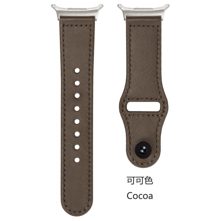 Rivet Reverse Buckle Leather Watch Band, Compatible with Samsung Galaxy Watch Ultra 47mm / Ultra 2025