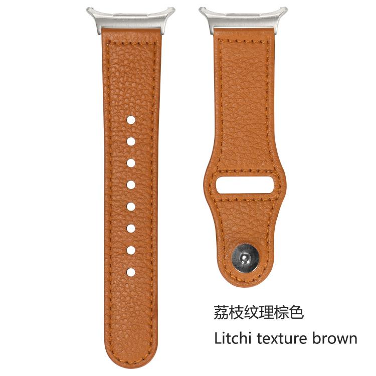 Rivet Reverse Buckle Leather Watch Band, Compatible with Samsung Galaxy Watch Ultra 47mm / Ultra 2025