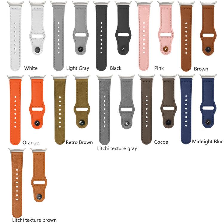 Rivet Reverse Buckle Leather Watch Band, Compatible with Samsung Galaxy Watch Ultra 47mm / Ultra 2025