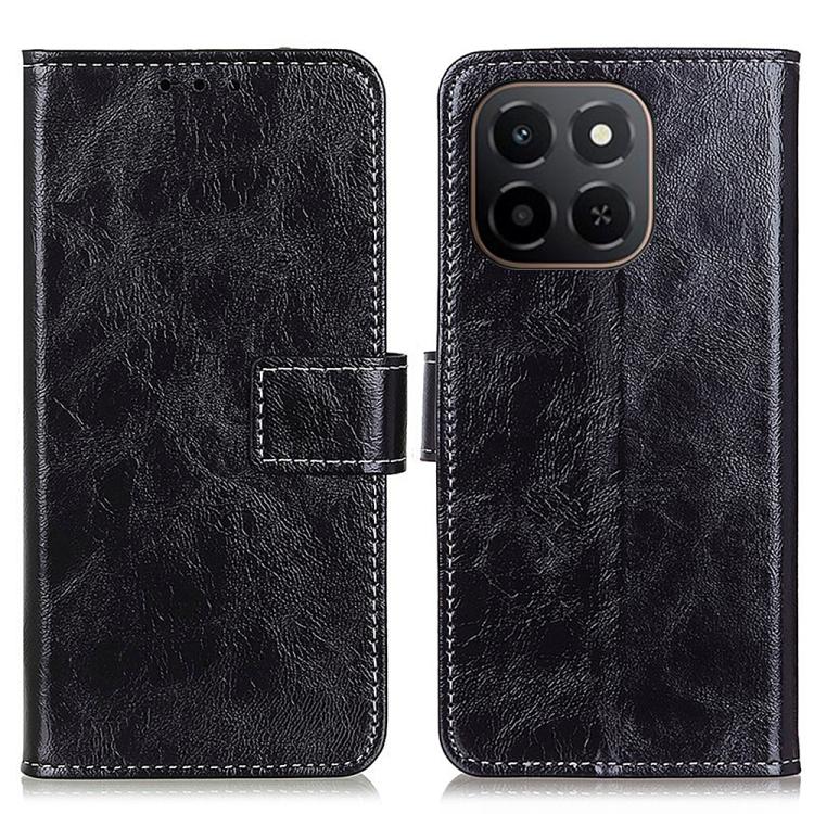 Retro Crazy Horse Texture Flip Leather Phone Case, Compatible with Honor X6c 4G