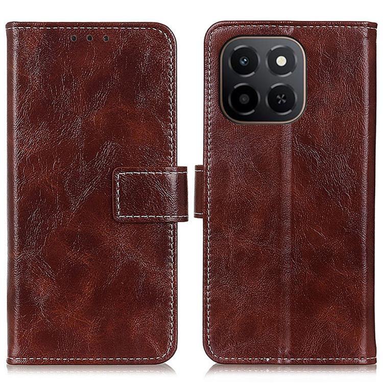 Retro Crazy Horse Texture Flip Leather Phone Case, Compatible with Honor X6c 4G