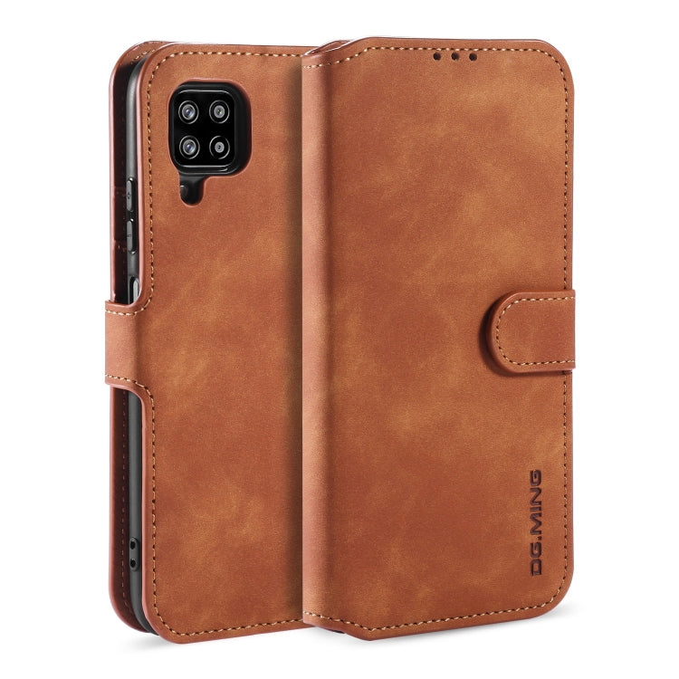 DG.MING Retro Oil Side Horizontal Flip Protective Case, Compatible with Samsung Galaxy A42 5G