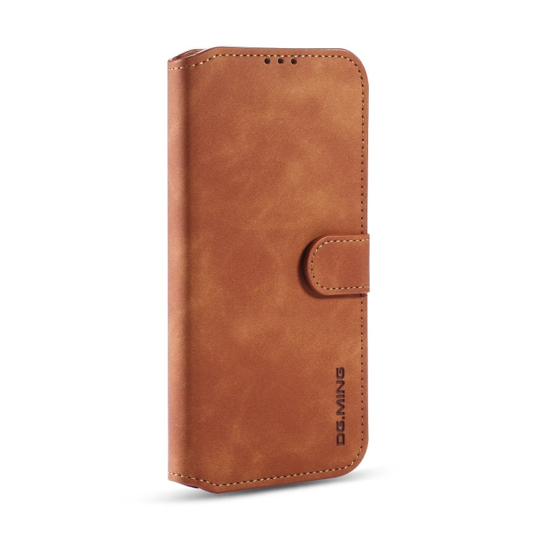 DG.MING Retro Oil Side Horizontal Flip Protective Case, Compatible with Samsung Galaxy A42 5G