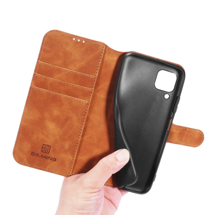 DG.MING Retro Oil Side Horizontal Flip Protective Case, Compatible with Samsung Galaxy A42 5G
