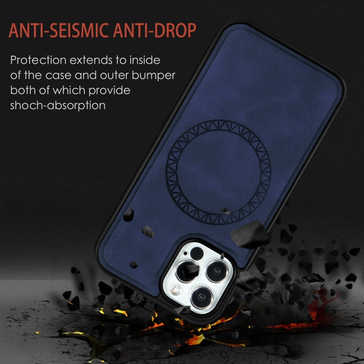 Retro Business Round Embossing Magnetic PU + TPU Protective Case