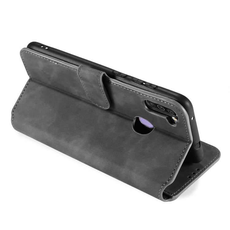 DG.MING Retro Oil Side Horizontal Flip Case with Holder & Card Slots & Wallet, Compatible with Samsung Galaxy M11 / A11 (EU Version)