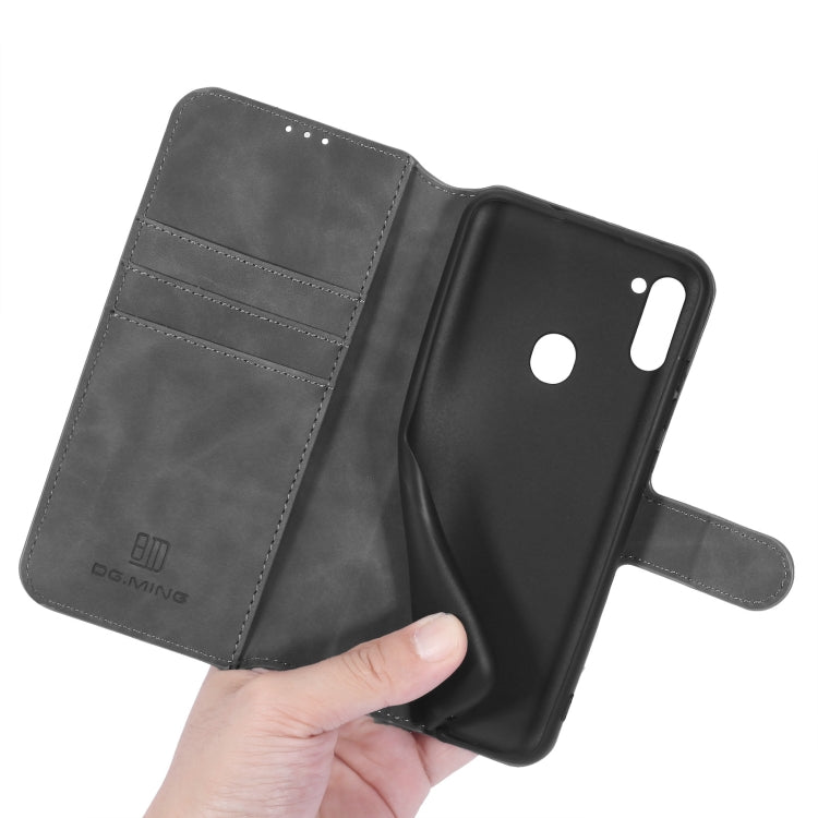 DG.MING Retro Oil Side Horizontal Flip Case with Holder & Card Slots & Wallet, Compatible with Samsung Galaxy M11 / A11 (EU Version)