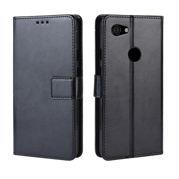 Retro Crazy Horse Texture Horizontal Flip Leather Case compatible with Google Pixel 3XL lite, with Holder & Card Slots & Photo Frame, Compatible with Google Pixel 3XL lite