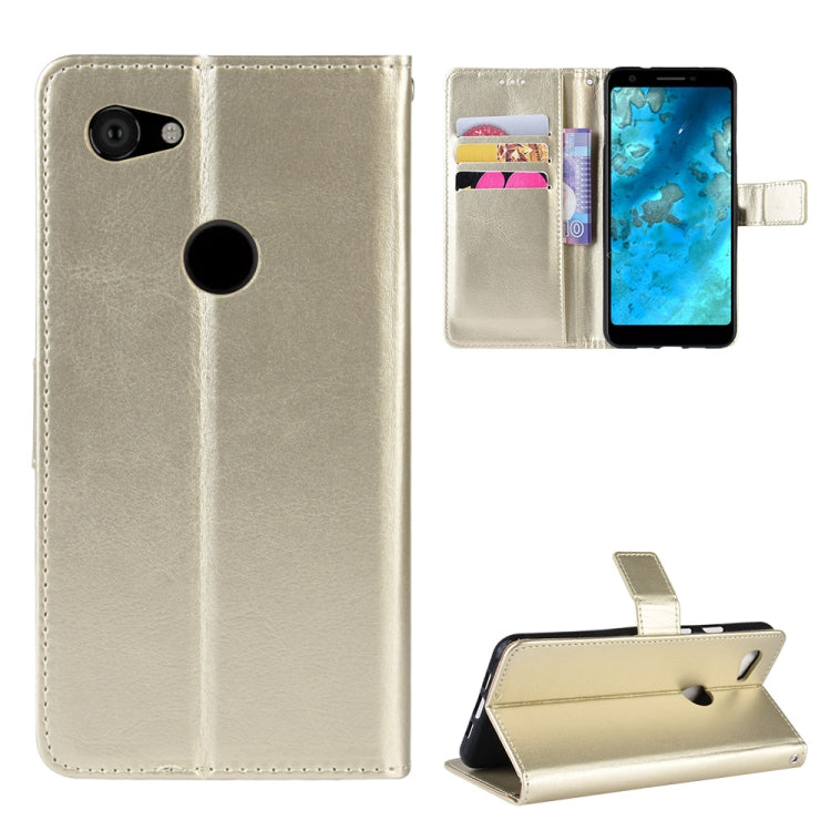 Retro Crazy Horse Texture Horizontal Flip Leather Case compatible with Google Pixel 3XL lite, with Holder & Card Slots & Photo Frame, Compatible with Google Pixel 3XL lite
