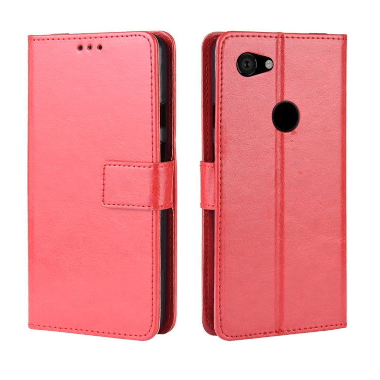 Retro Crazy Horse Texture Horizontal Flip Leather Case compatible with Google Pixel 3XL lite, with Holder & Card Slots & Photo Frame, Compatible with Google Pixel 3XL lite