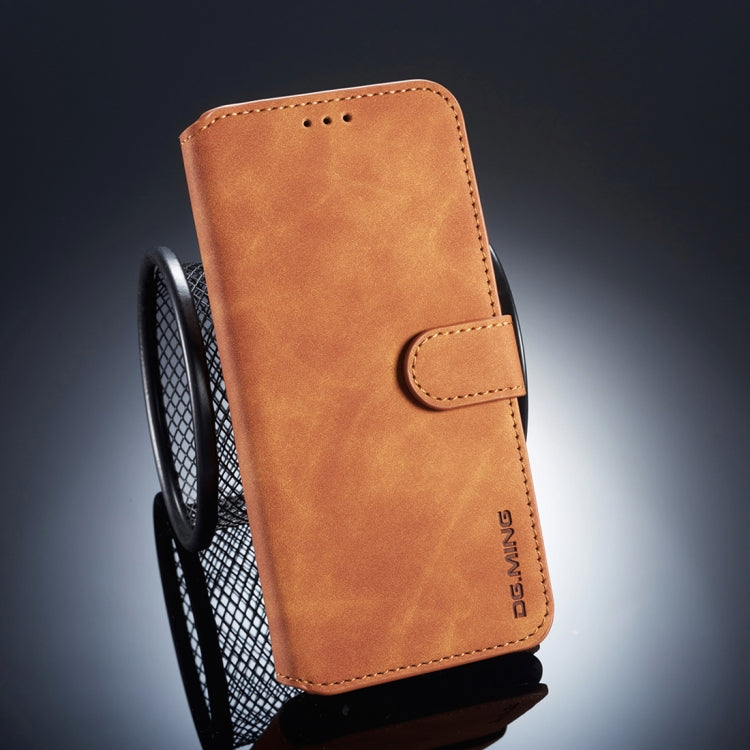 DG.MING Retro Oil Side Horizontal Flip Case compatible with Huawei Mate 20 Lite, with Holder & Card Slots & Wallet, Huawei Mate 20 Lite