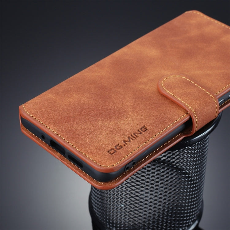 DG.MING Retro Oil Side Horizontal Flip Protective Case compatible with Huawei P30 Pro, with Holder & Card Slots & Wallet, Huawei P30 Pro