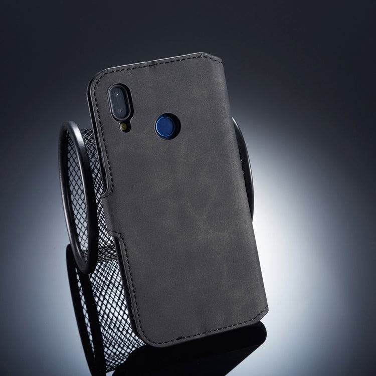 DG.MING Retro Oil Side Horizontal Flip Case compatible with Huawei P20 Lite / Nova 3e, with Holder & Card Slots & Wallet, Huawei P20 Lite / Nova 3e