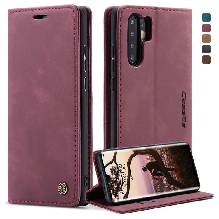 CaseMe-013 Multifunctional Retro Frosted Horizontal Flip Leather Case compatible with Huawei P30 Pro, with Card Slot & Holder & Wallet, Compatible with Huawei P30 Pro