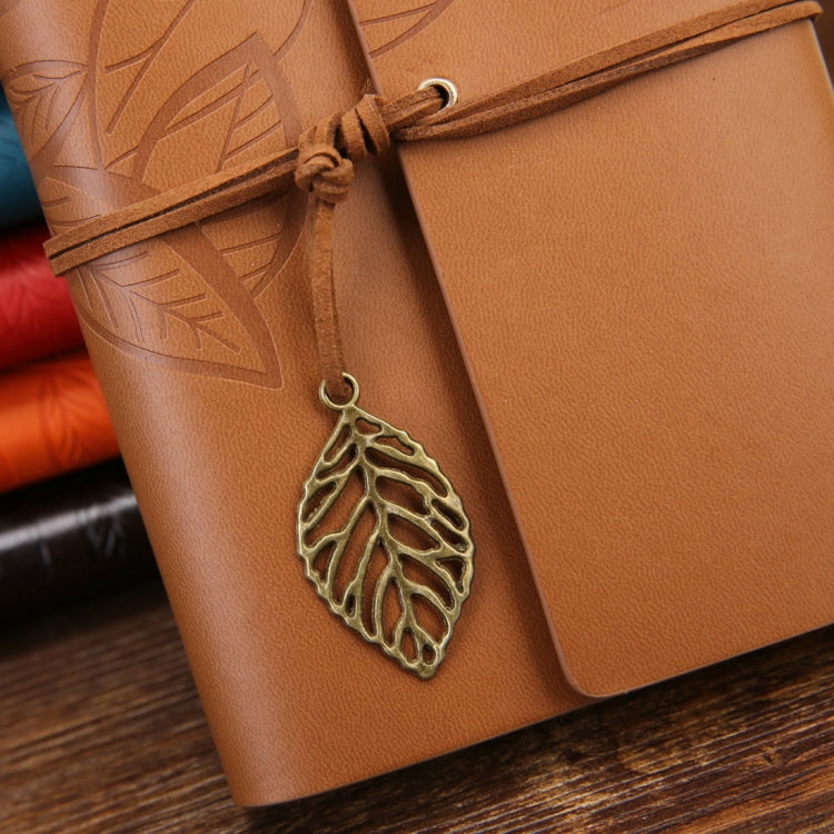 Creative Retro Autumn Leaves Pattern Loose-leaf Travel Diary Notebook, Size: M, M