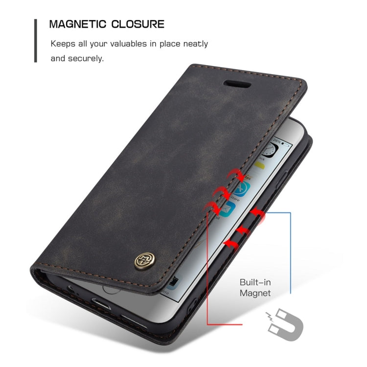 CaseMe-013 Multifunctional Retro Frosted Horizontal Flip Leather Case for iPhone 6 / 6s, with Card Slot & Holder & Wallet, Compatible with iPhone 6 / 6s