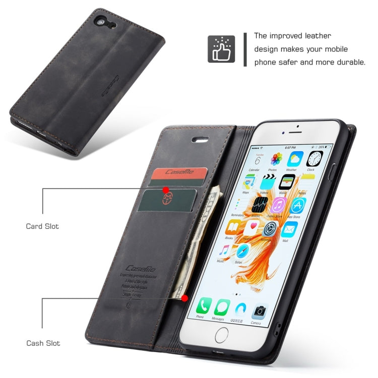 CaseMe-013 Multifunctional Retro Frosted Horizontal Flip Leather Case for iPhone 6 Plus / 6s Plus, with Card Slot & Holder & Wallet, Compatible with iPhone 6 Plus / 6s Plus