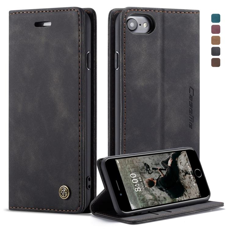 CaseMe-013 Multifunctional Retro Frosted Horizontal Flip Leather Case compatible with iPhone 7 / 8, with Card Slot & Holder & Wallet, Compatible with iPhone 7 / 8