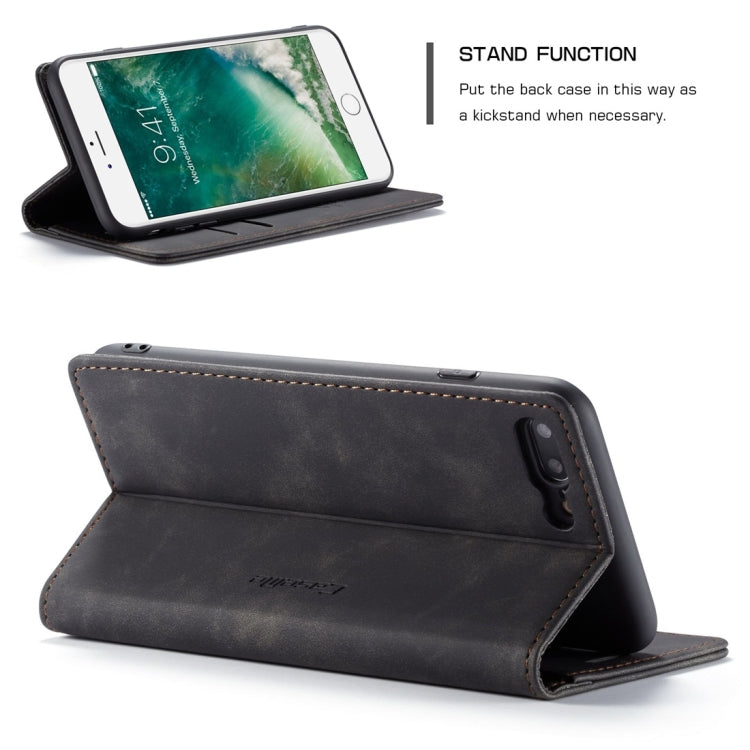 CaseMe-013 Multifunctional Retro Frosted Horizontal Flip Leather Case for iPhone 7 Plus / 8 Plus, with Card Slot & Holder & Wallet