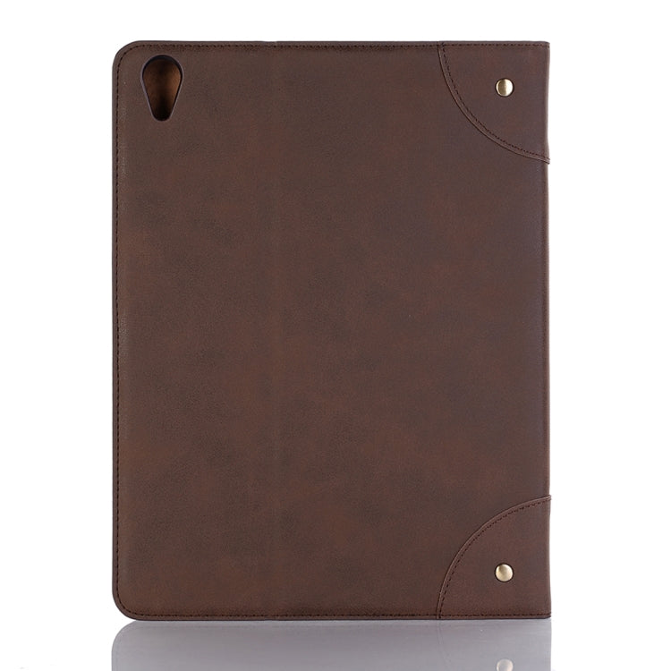 Retro Book Style Horizontal Flip PU Leather Case compatible with iPad Air 13 2025 / 2024 / iPad Pro 12.9 inch (2018), with Holder & Card Slots & Wallet, Compatible with iPad Air 13 2025 / 2024 / iPad Pro 12.9 inch (2018)