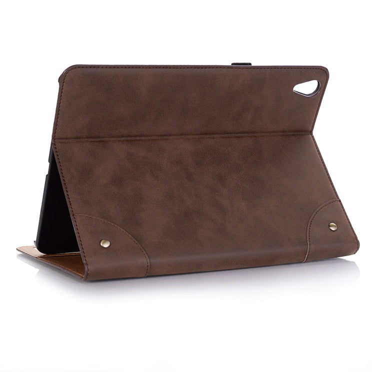 Retro Book Style Horizontal Flip PU Leather Case compatible with iPad Air 13 2025 / 2024 / iPad Pro 12.9 inch (2018), with Holder & Card Slots & Wallet, Compatible with iPad Air 13 2025 / 2024 / iPad Pro 12.9 inch (2018)