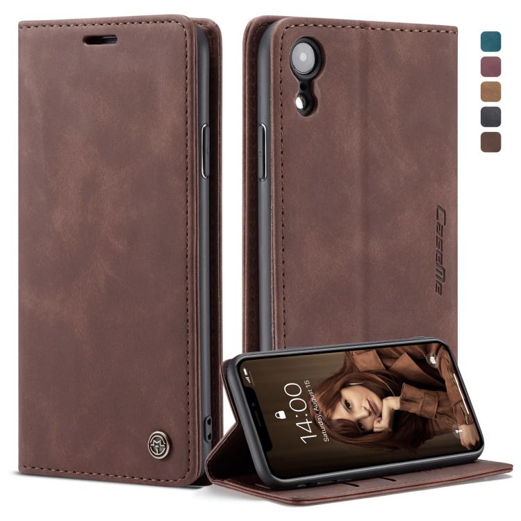 Compatible with iPhone XR CaseMe-013 Multifunctional Retro Frosted Horizontal Flip Leather Case with Card Slot & Holder & Wallet, Compatible with iPhone XR