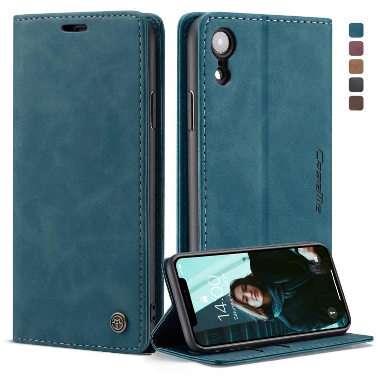 Compatible with iPhone XR CaseMe-013 Multifunctional Retro Frosted Horizontal Flip Leather Case with Card Slot & Holder & Wallet, Compatible with iPhone XR