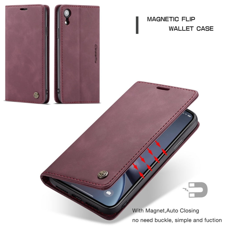 Compatible with iPhone XR CaseMe-013 Multifunctional Retro Frosted Horizontal Flip Leather Case with Card Slot & Holder & Wallet, Compatible with iPhone XR