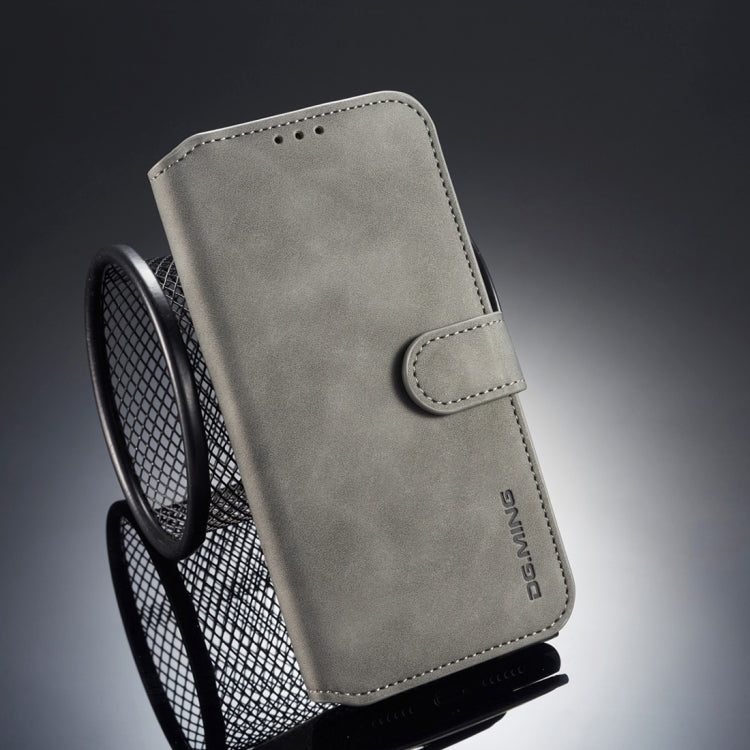 Compatible with iPhone XR DG.MING Retro Oil Side Horizontal Flip Case with Holder & Card Slots & Wallet, iPhone XR