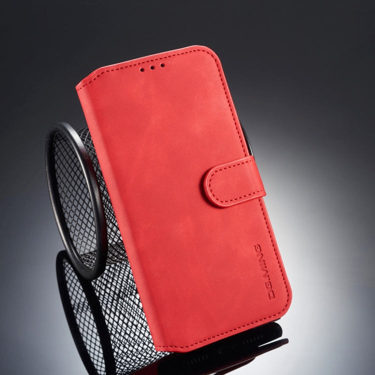 Compatible with iPhone XR DG.MING Retro Oil Side Horizontal Flip Case with Holder & Card Slots & Wallet, iPhone XR