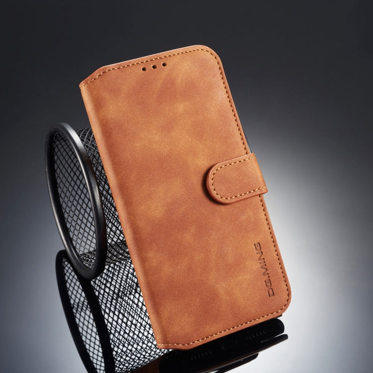 Compatible with iPhone XR DG.MING Retro Oil Side Horizontal Flip Case with Holder & Card Slots & Wallet, iPhone XR