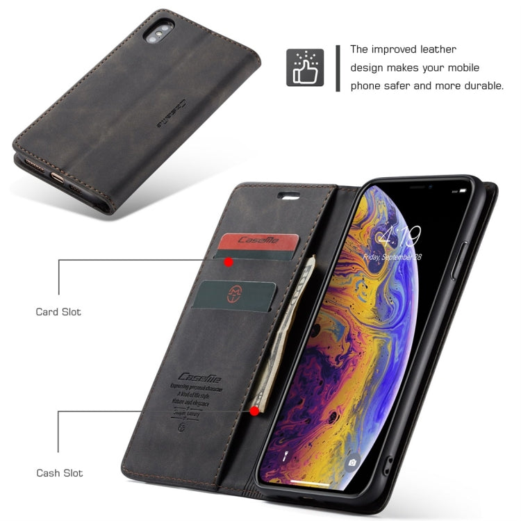 Compatible with iPhone X / XS CaseMe-013 Multifunctional Retro Frosted Horizontal Flip Leather Case with Card Slot & Holder & Wallet, Compatible with iPhone X / XS