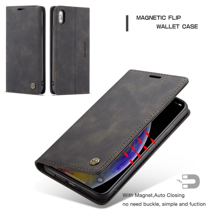 Compatible with iPhone X / XS CaseMe-013 Multifunctional Retro Frosted Horizontal Flip Leather Case with Card Slot & Holder & Wallet, Compatible with iPhone X / XS