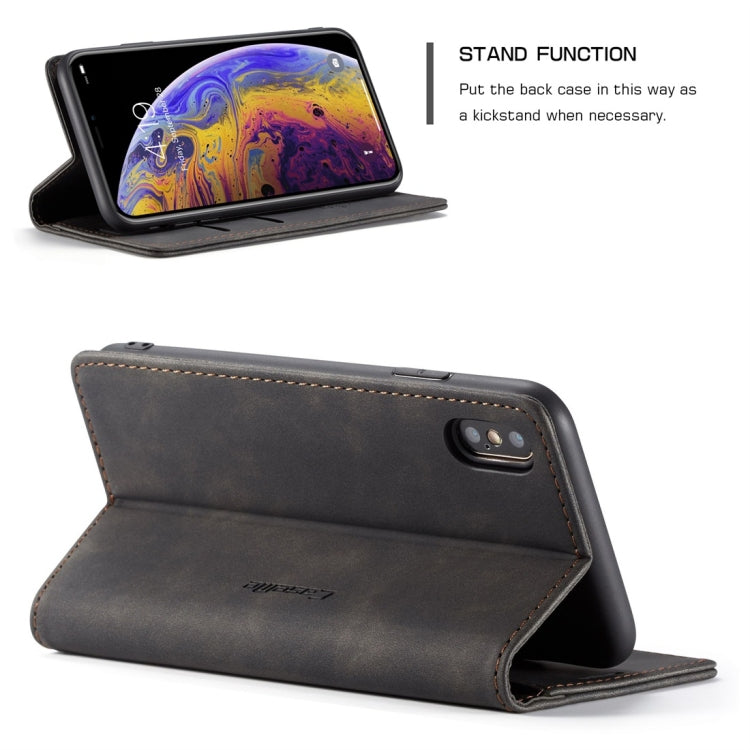Compatible with iPhone X / XS CaseMe-013 Multifunctional Retro Frosted Horizontal Flip Leather Case with Card Slot & Holder & Wallet, Compatible with iPhone X / XS