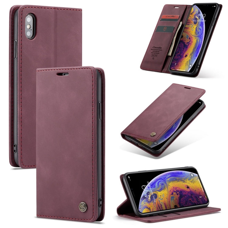 Compatible with iPhone X / XS CaseMe-013 Multifunctional Retro Frosted Horizontal Flip Leather Case with Card Slot & Holder & Wallet, Compatible with iPhone X / XS