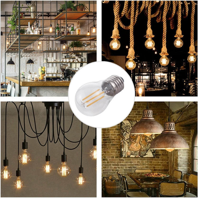 G45 E27 4W 4 LEDs 450 LM 3000K Retro Dimming LED Filament Light Bulb Energy Saving Light, AC 220V, G45 4W Warm White