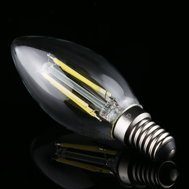 C35 E14 4W 4 LEDs 300 LM 3000K Dimmable Retro LED Filament Light Bulb Energy Saving Light, AC 220V, Apicicompatible withm E14 4W 220V White Light