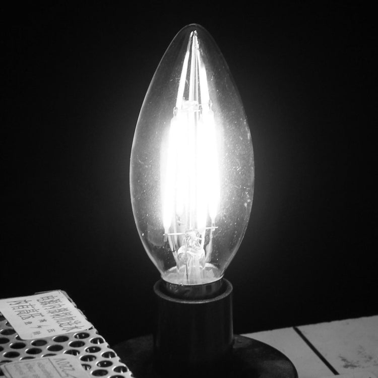 C35 E14 4W 4 LEDs 300 LM 3000K Dimmable Retro LED Filament Light Bulb Energy Saving Light, AC 220V, Apicicompatible withm E14 4W 220V White Light
