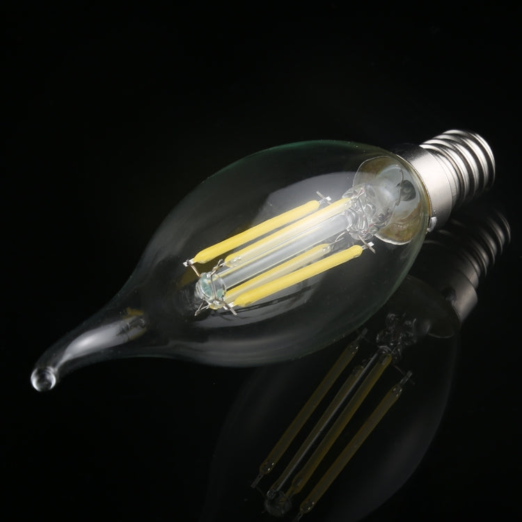 C35 E14 4W 4 LEDs 300 LM 3000K Dimmable Retro LED Filament Light Bulb Energy Saving Light, AC 220V