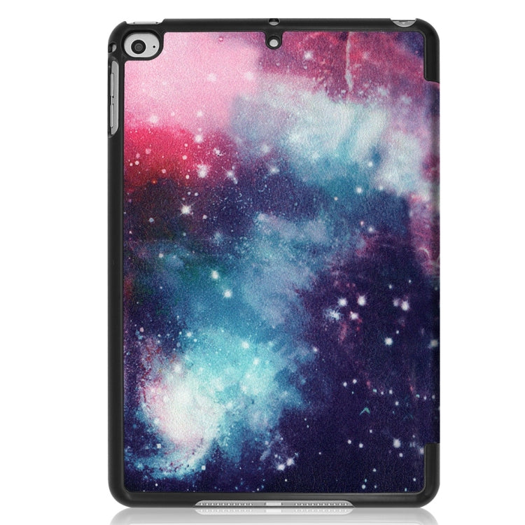 Graffiti Pattern Custer Texture Horizontal Flip PU Leather Case for iPad Mini 2019 / Mini 4 , with Three-folding Holder & Sleep / Wake-up Function, For iPad Mini 2019 / Mini 4