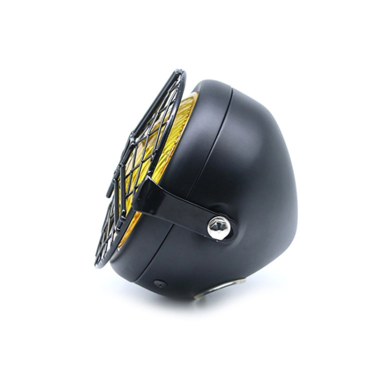 Motorcycle Arrowhead Reticular Retro Lamp LED Headlight Modification Accessories compatible with CG125 / GN125, DM-DD-1995 (Yellow)