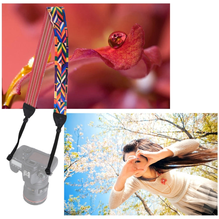 PULUZ Retro Ethnic Style Multi-color Series Shoulder Neck Strap Camera Strap compatible with SLR / DSLR Cameras, Ethnic 9