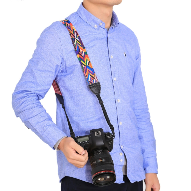 PULUZ Retro Ethnic Style Multi-color Series Shoulder Neck Strap Camera Strap compatible with SLR / DSLR Cameras, Ethnic 9