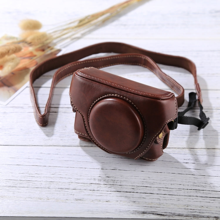 Retro Style PU Leather Camera Case Bag with Strap compatible with Sony RX100 M3 / M4 / M5
