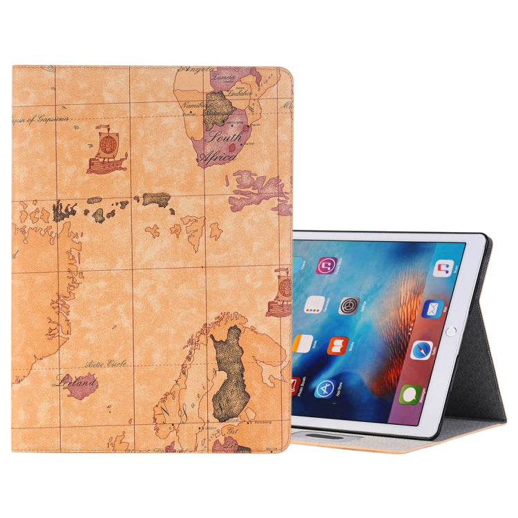 Retro World Map Pattern Leather Case with Holder & Card Slots & Wallet compatible with iPad Air 2, Random Delivery